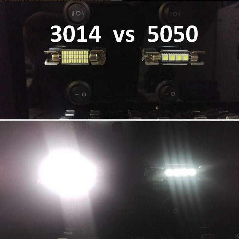 Fyre Flys أضواء داخلية LED بيضاء Fyre Flys لسيارات فورد F250 F350 سوبر ديوتي من 1999-2016، 14 قطعة، 6000K، ساطعة للغاية، مجموعة حزمة سلسلة SMD 3014 وأداة التركيب، استبدال خريطة القبة الباب الحمولة لوحة الترخيص - Image 5